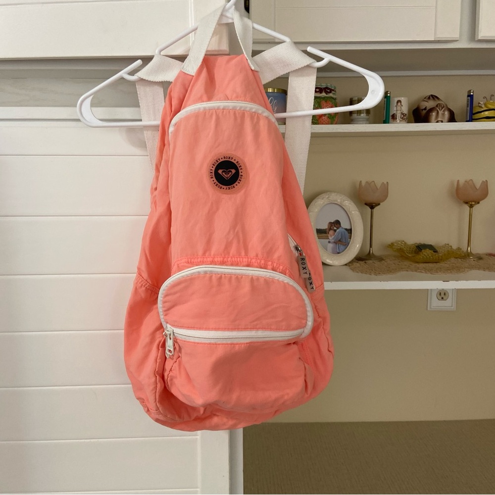 Roxy Peach Nylon Backpack